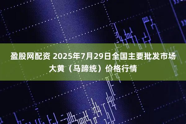 盈股网配资 2025年7月29日全国主要批发市场大黄（马蹄统）价格行情