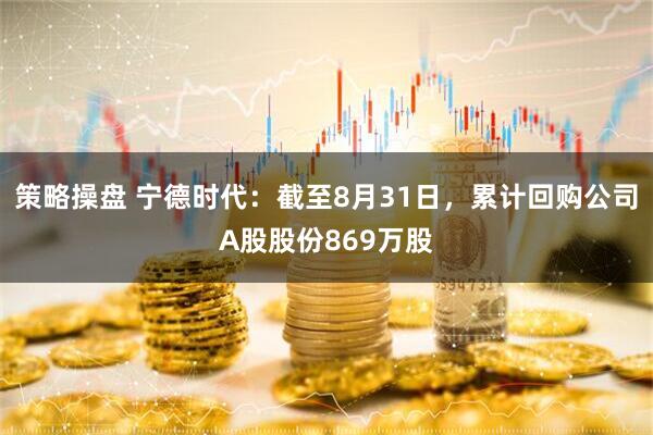策略操盘 宁德时代：截至8月31日，累计回购公司A股股份869万股