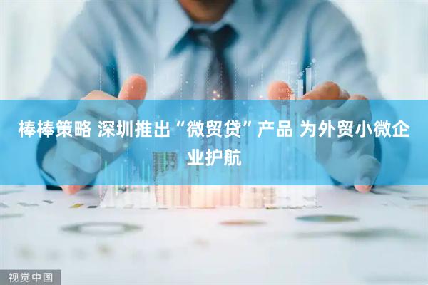 棒棒策略 深圳推出“微贸贷”产品 为外贸小微企业护航